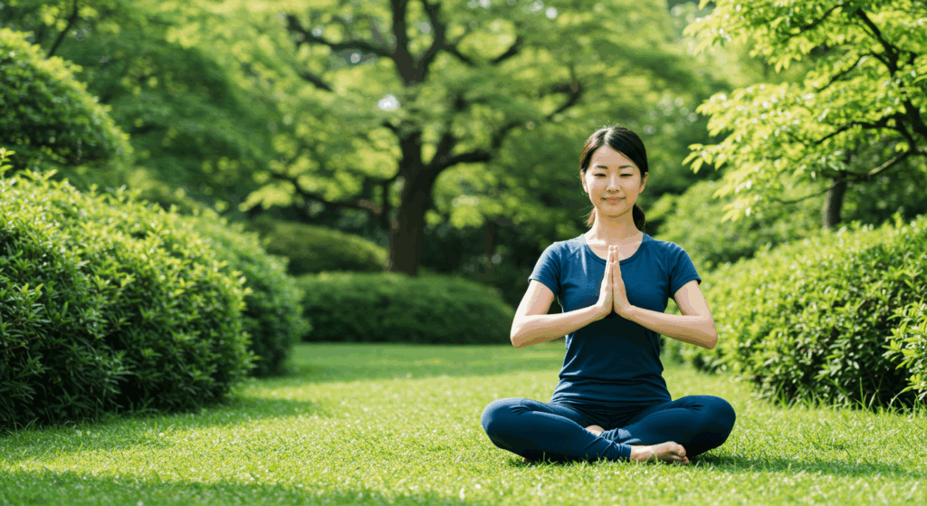 ヨガをする女性