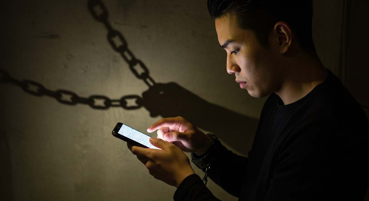 スマホを操作する人