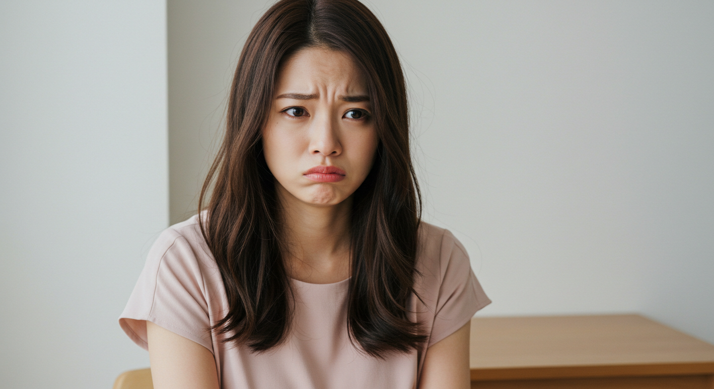 ストレスをかかえた女性