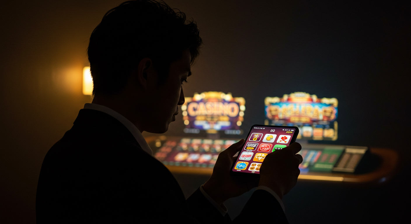 スマホを見つめている人