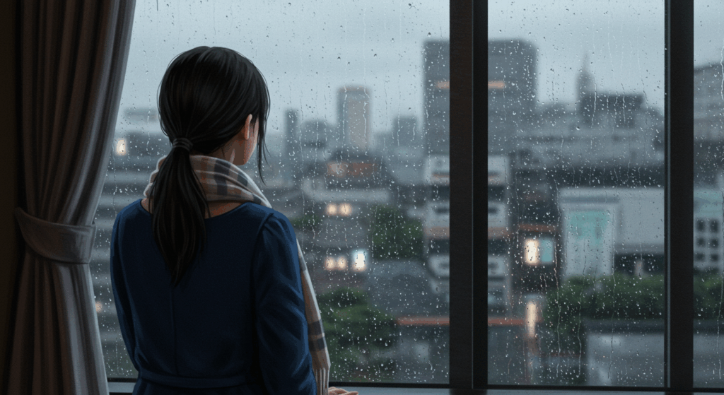女性の後ろ姿
