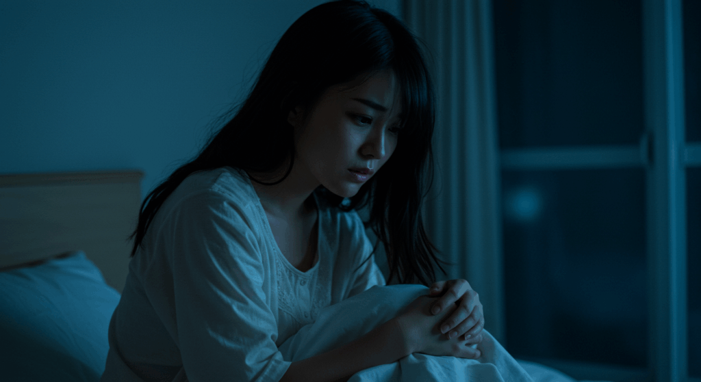 眠れない女性