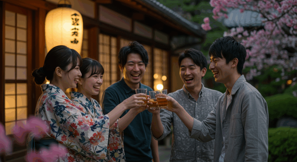 笑顔で乾杯