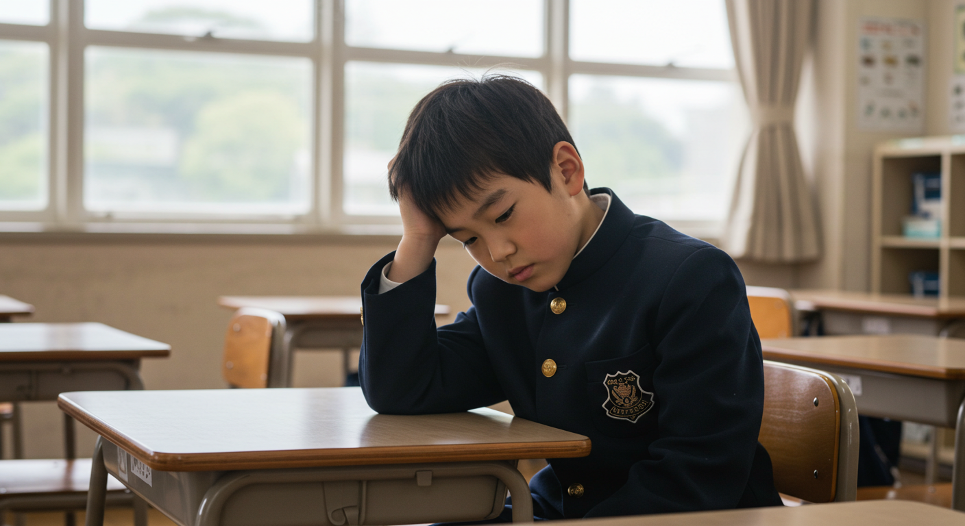 体調不良の男の子