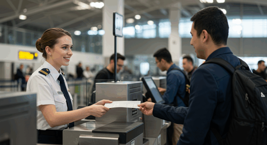 入国審査カウンター