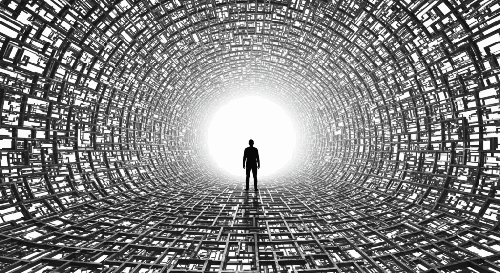 迷路の中にいる人