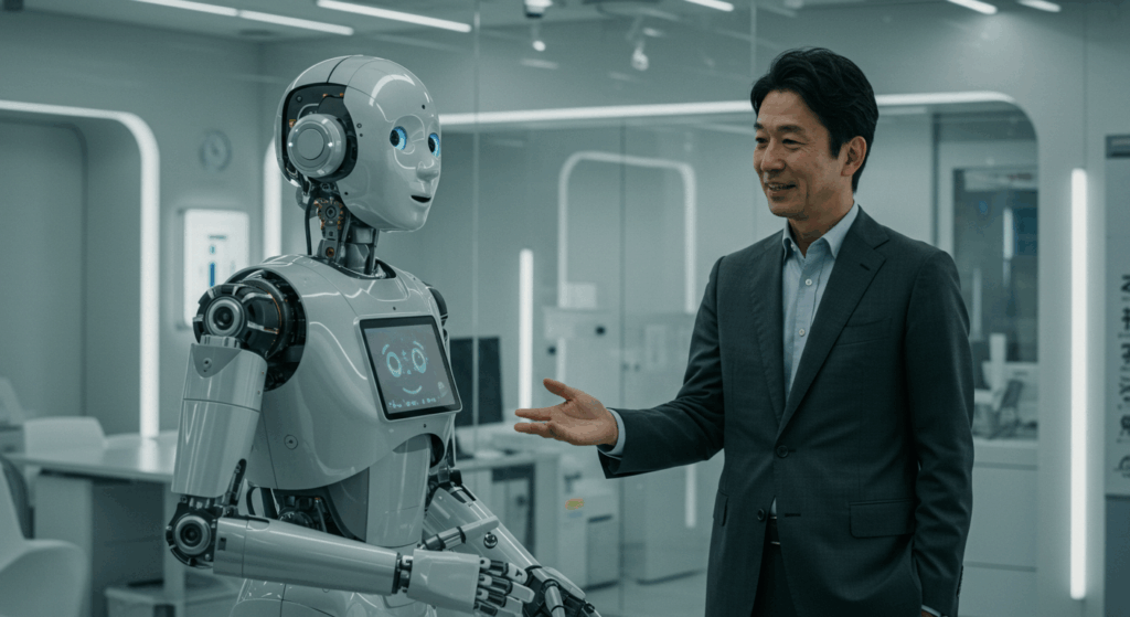 ロボットと男性