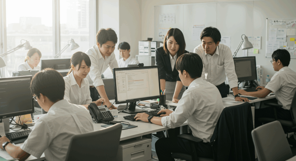 働く人々