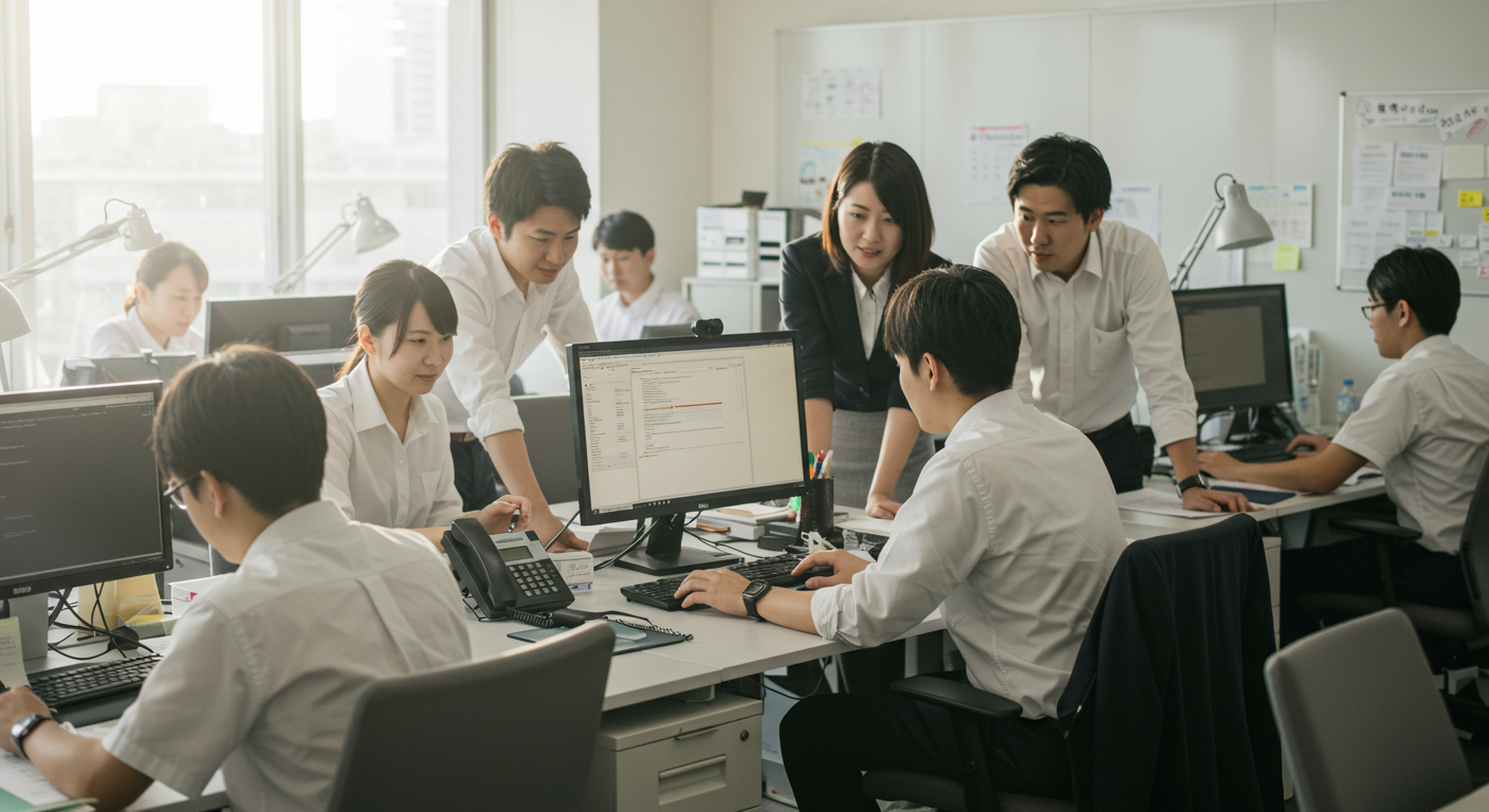 働く人々
