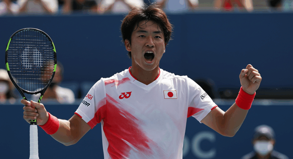 試合に勝って喜んでいる様子