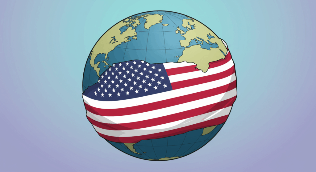 アメリカが地球を支配している様子