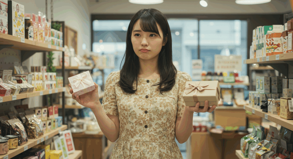 プレゼントを選ぶ女性