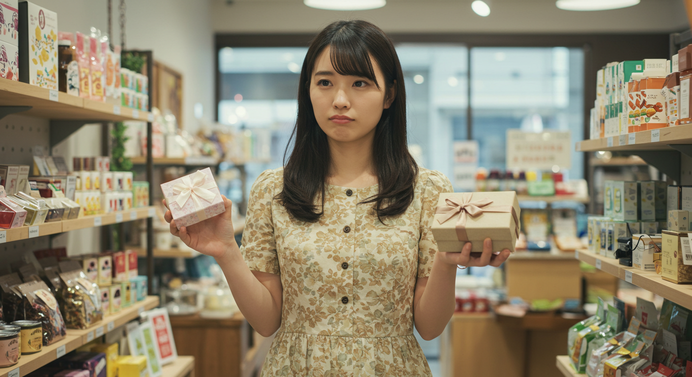 プレゼントを選ぶ女性