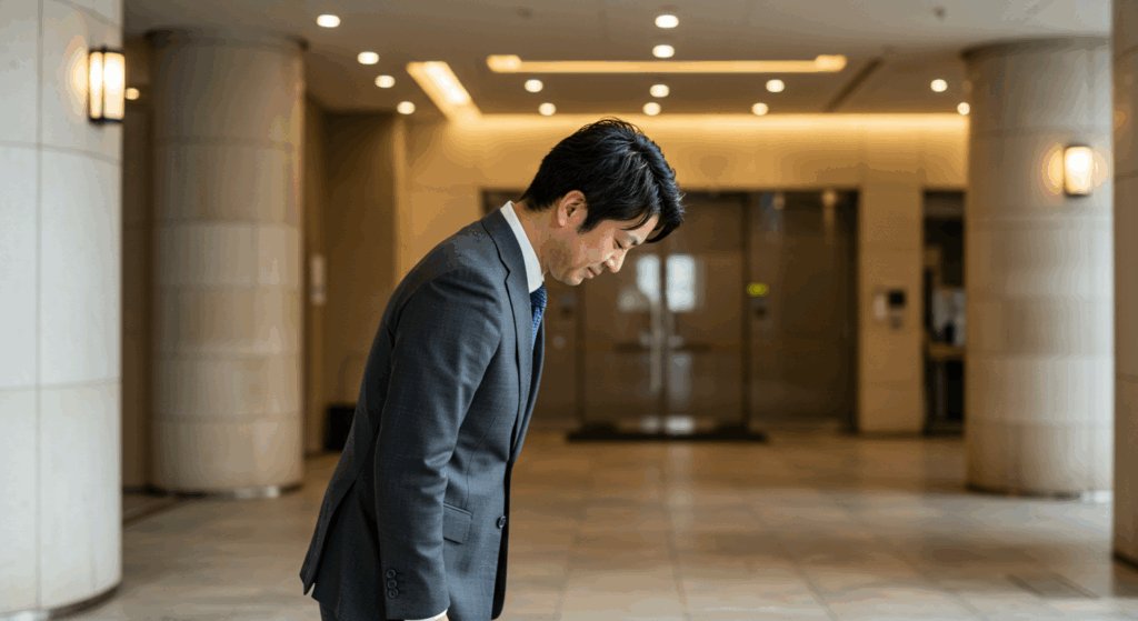 謝罪する人