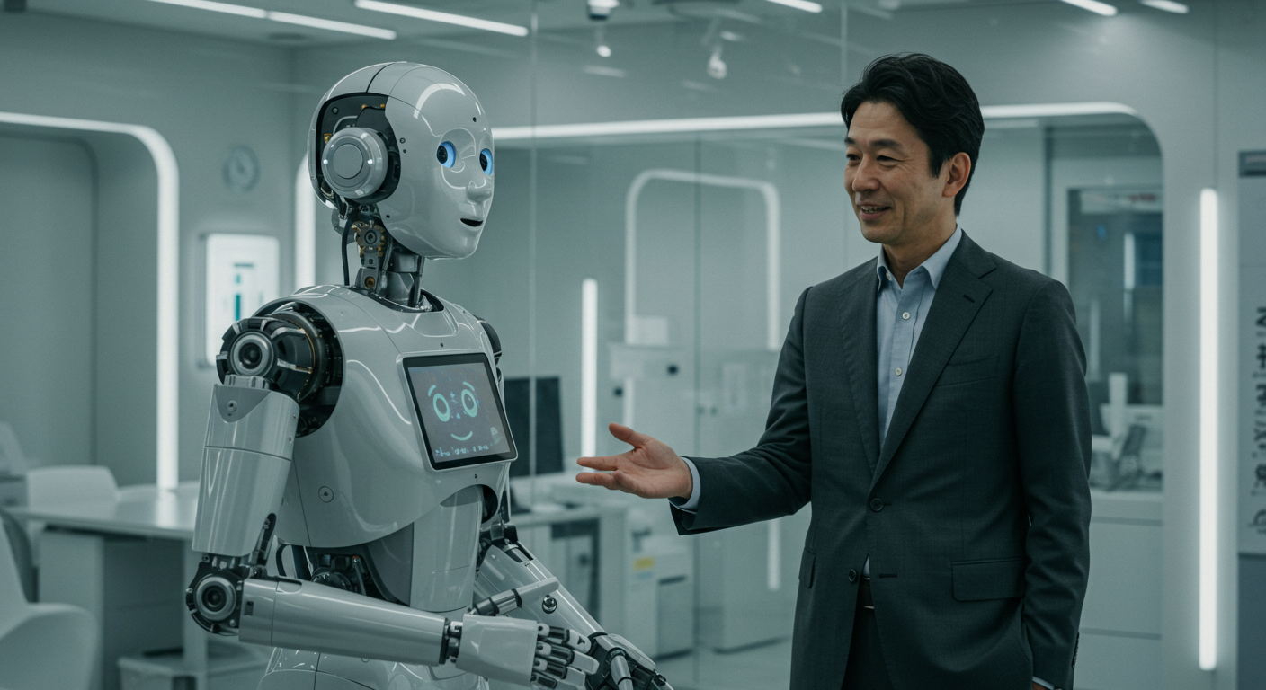 ロボットと男性