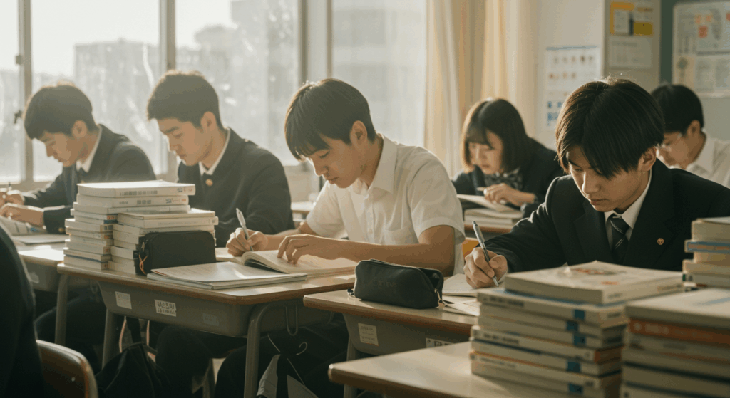 高校生が勉強している様子