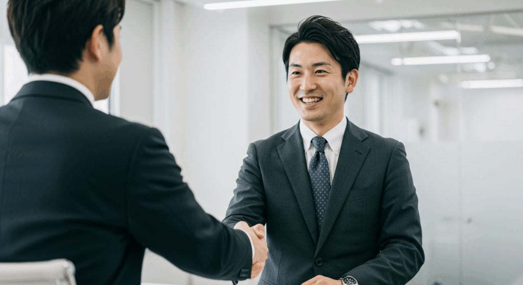 握手するビジネスマン