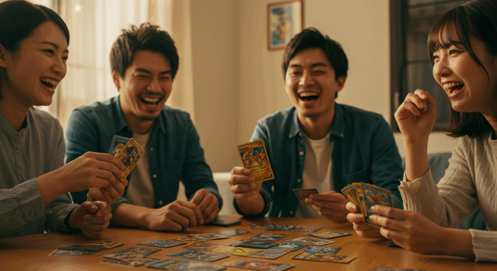 ポケモンカードで遊ぶ人