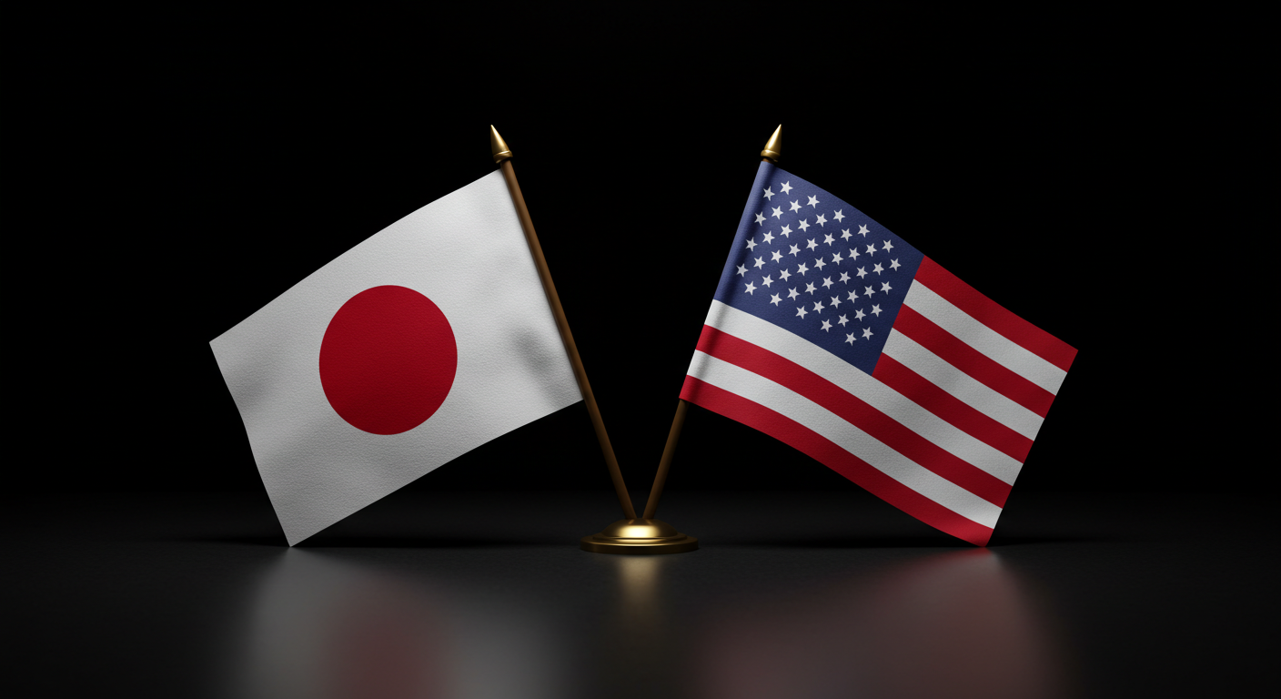 日本とアメリカの国旗