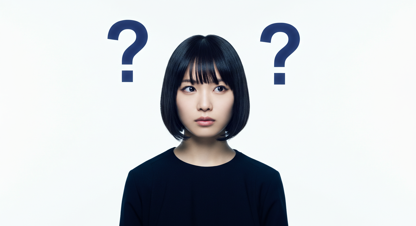 疑問を持った女性