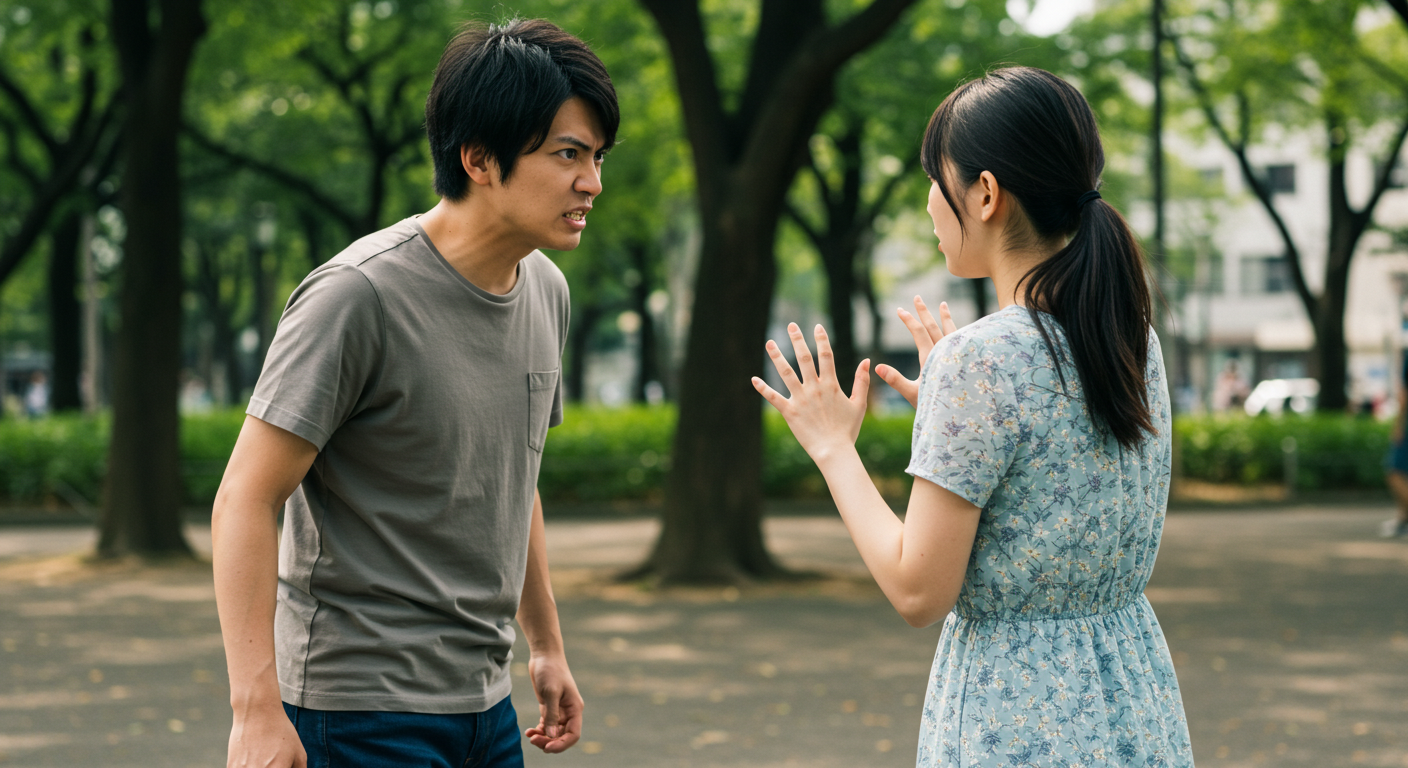 言い争う男女
