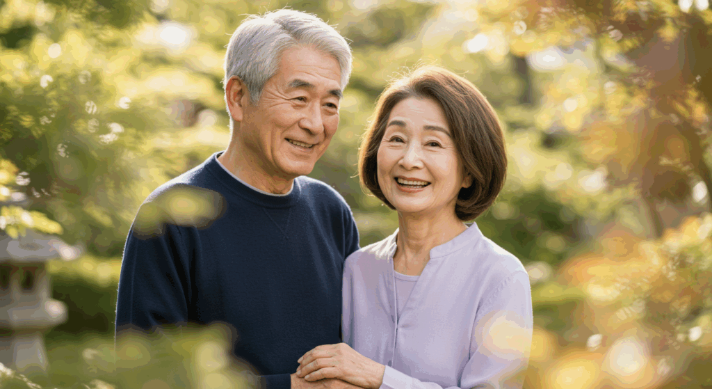 幸せそうなシニアカップル