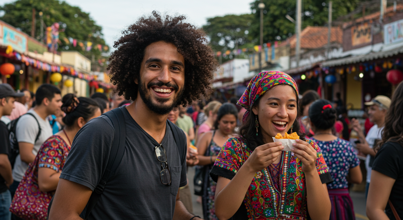 日本のお祭りを楽しむ外国人