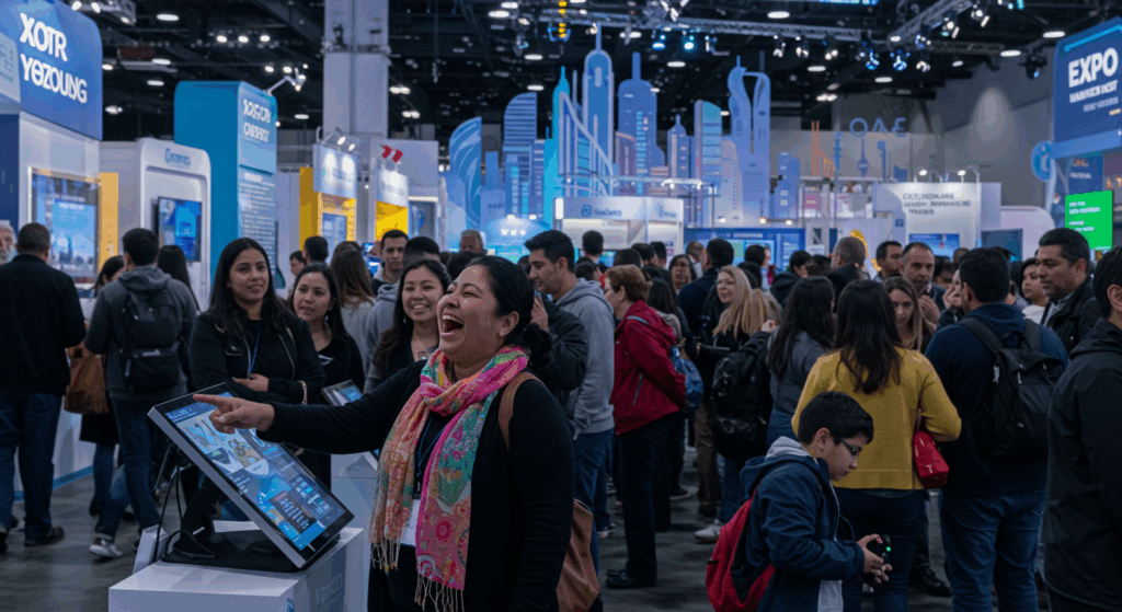 イベントを楽しむ人々