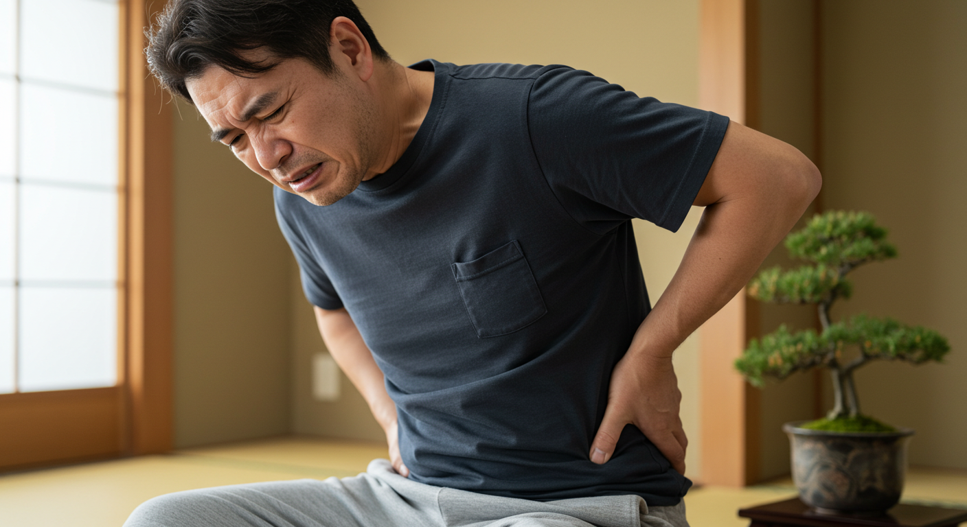 腰痛の人