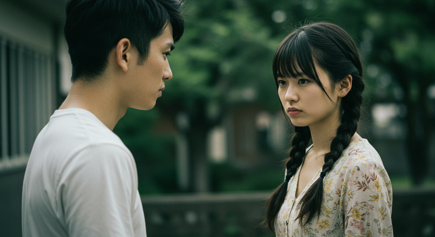男性につめよる女性