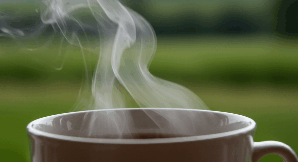 珈琲から立ち上る湯気