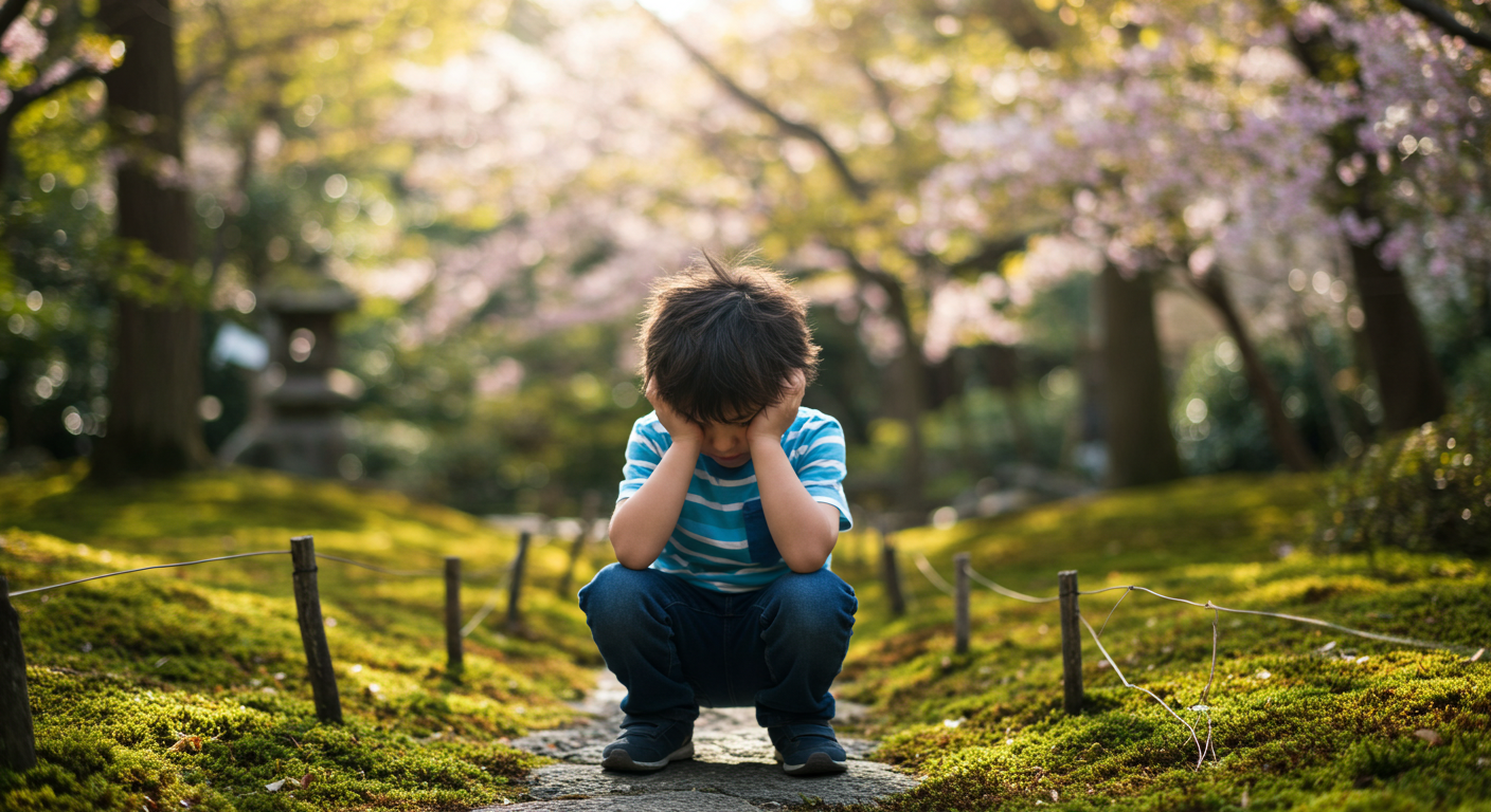 うずくまる子ども