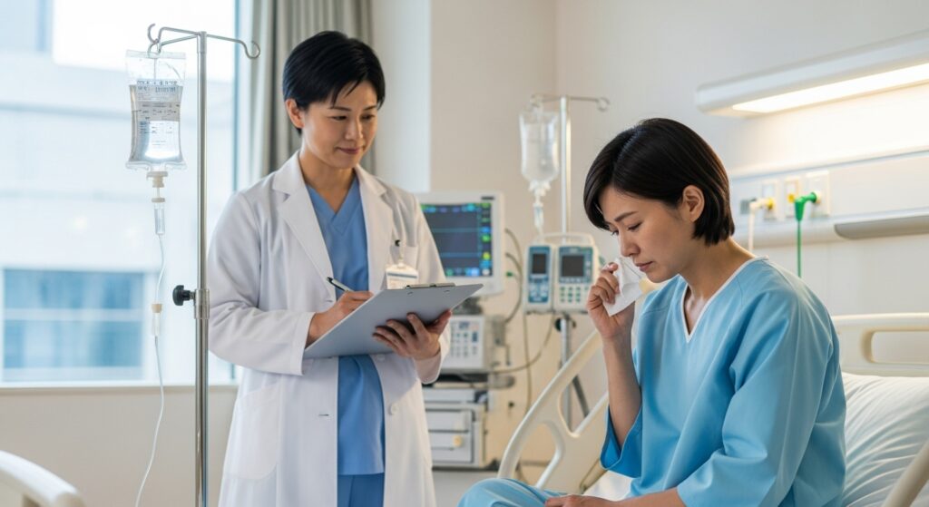 ガンを宣告された人