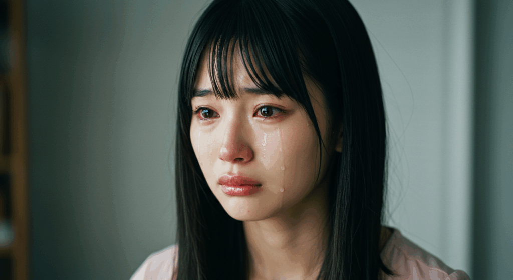 泣いている女性