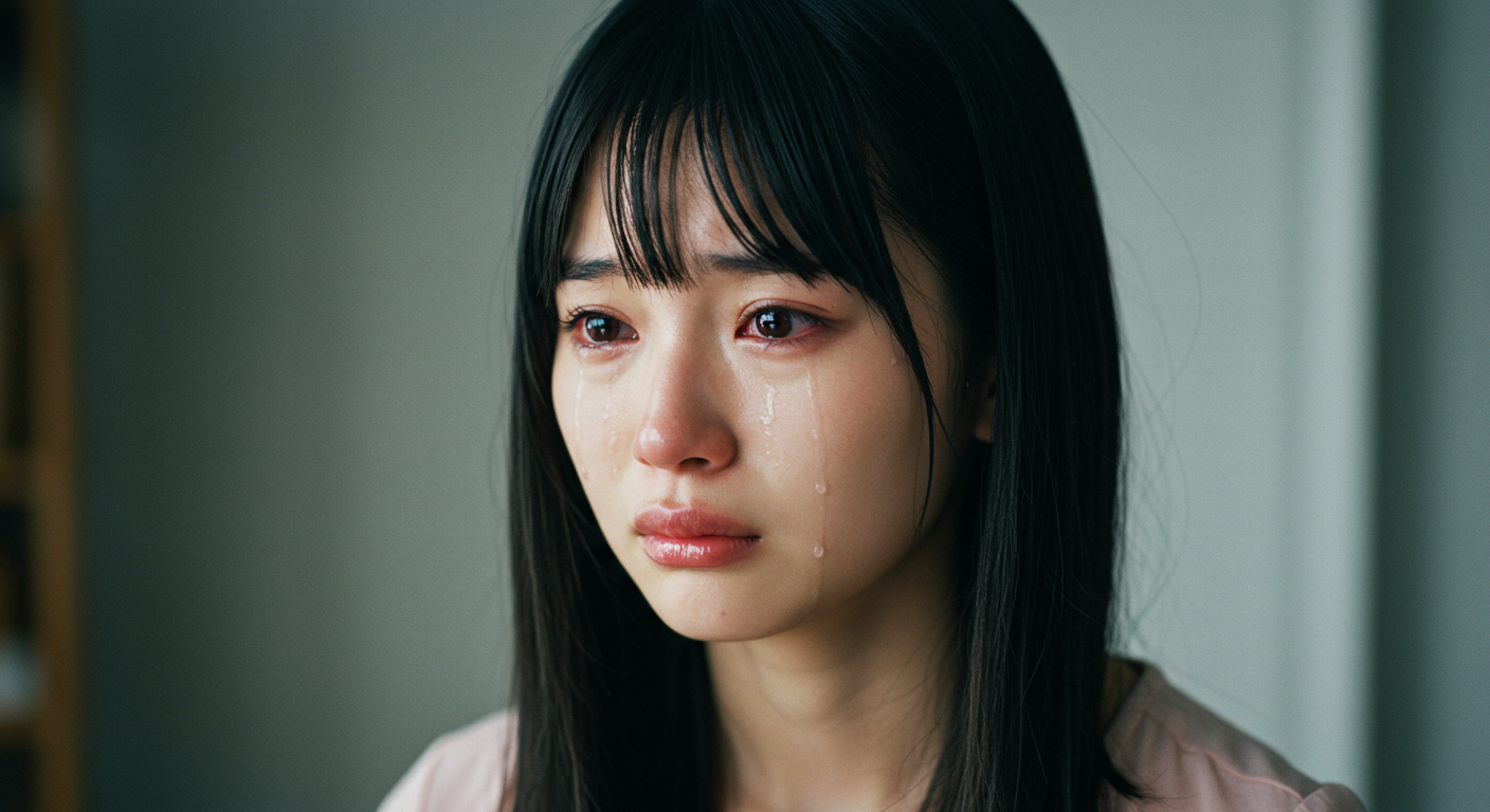 泣いている女性