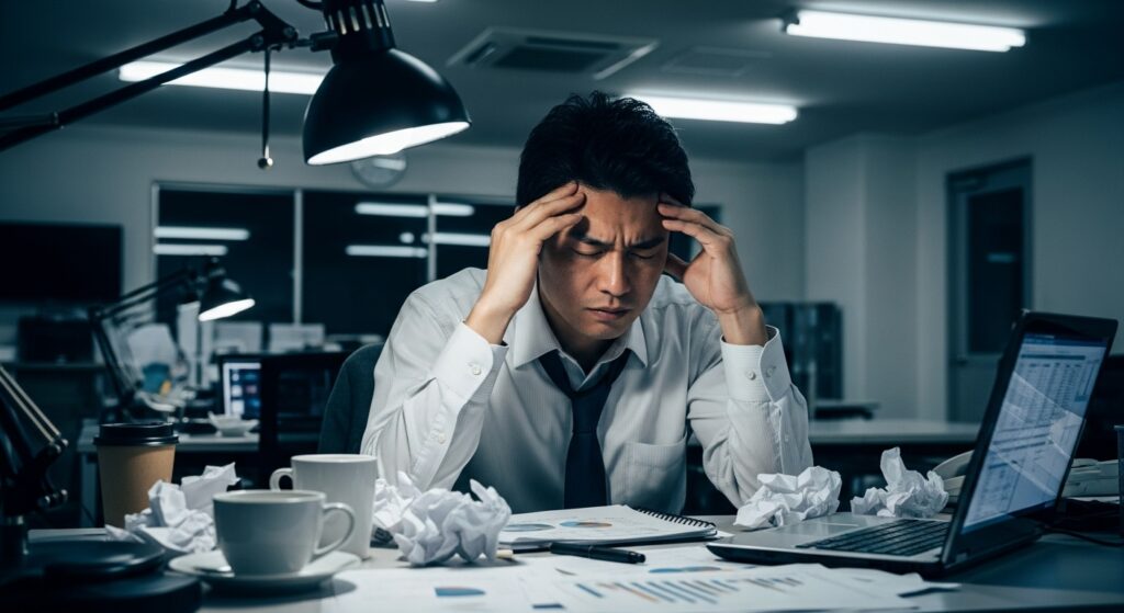 ストレスをかかえている人