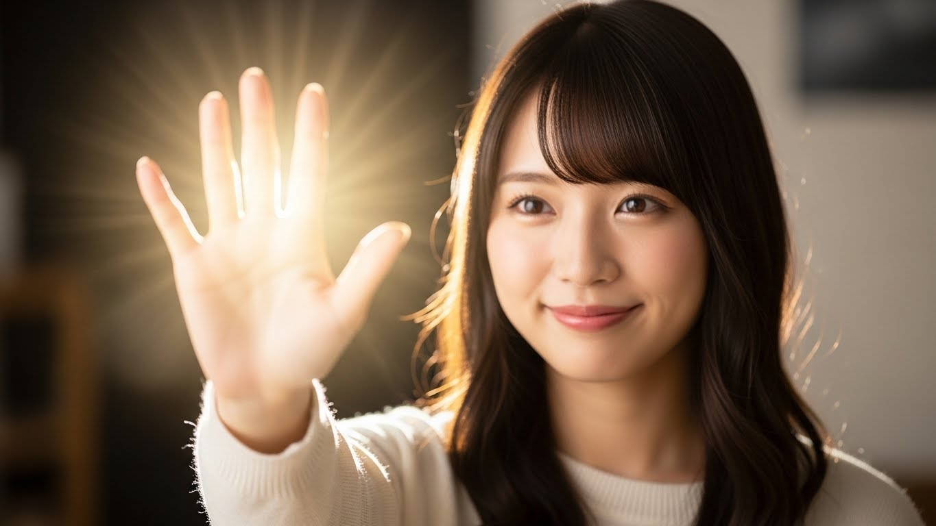 ストップをかける女性
