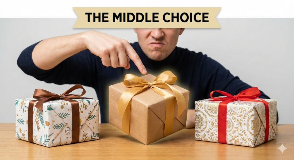 真ん中を選んでいる