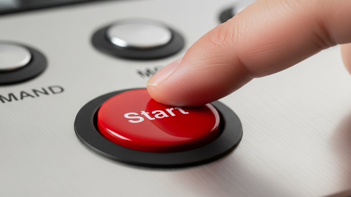 スタートボタンを押す人