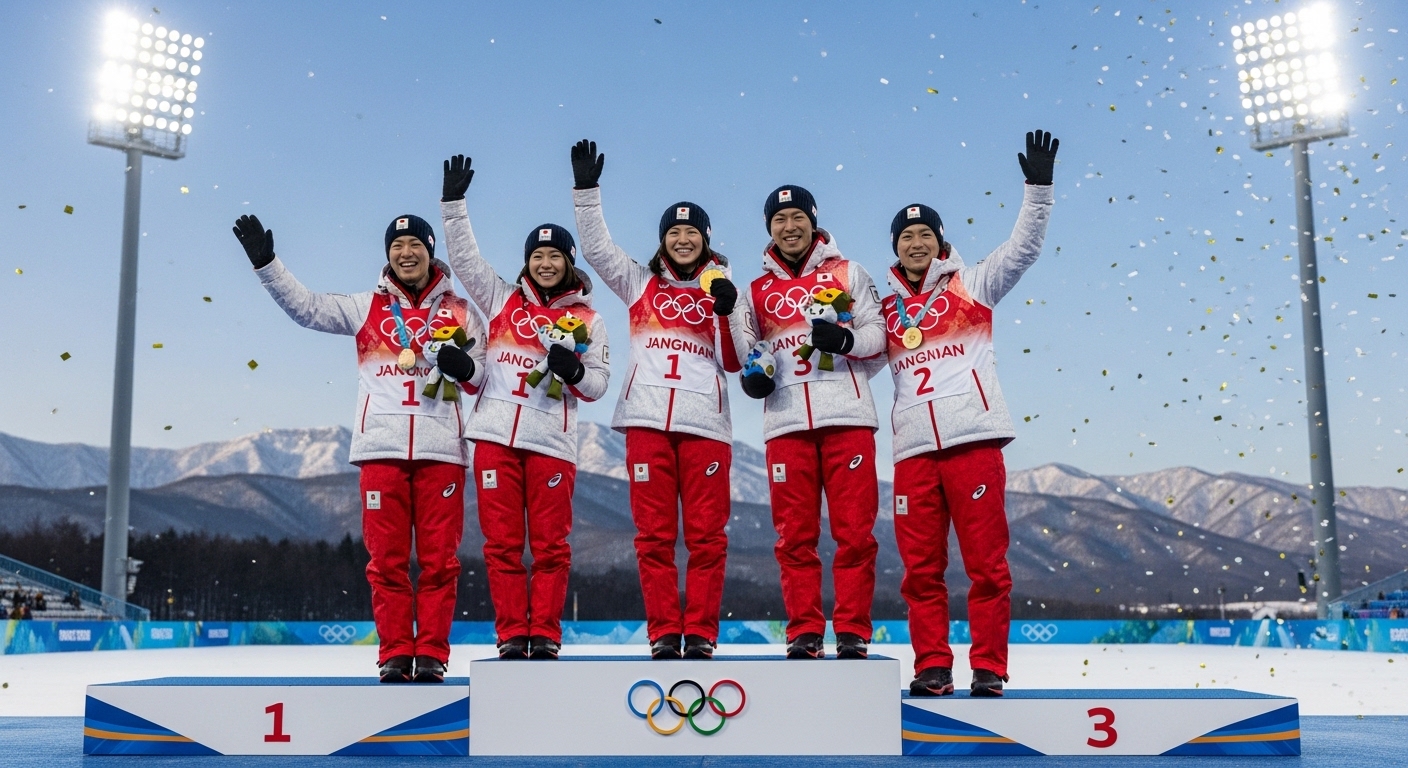 オリンピックの表彰台