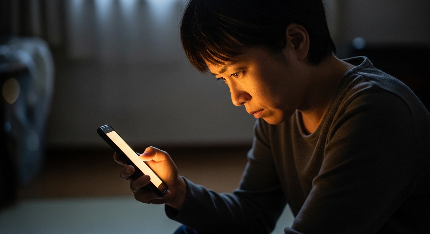 スマホをする人