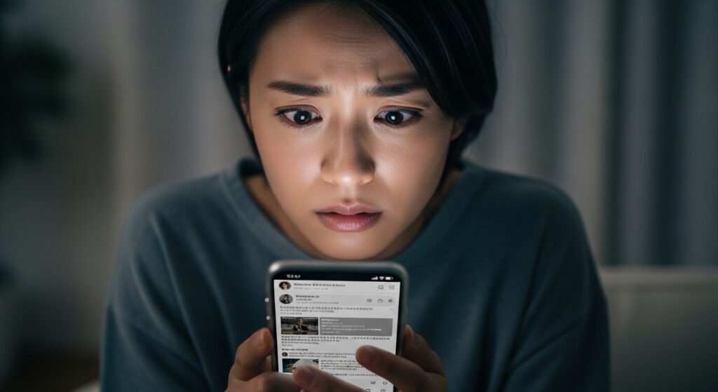 SNSを見て不安に感じる人