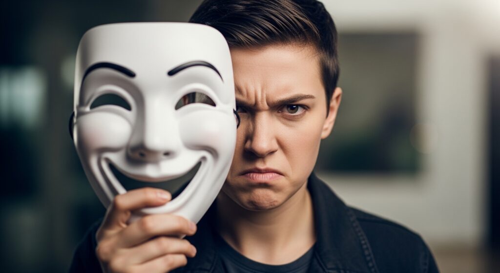 仮面をかぶった人