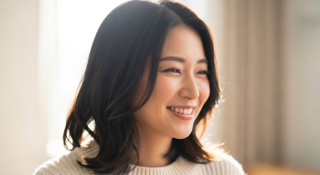 笑顔の女性