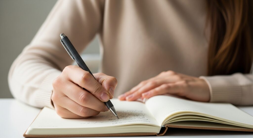 ノートに書く人