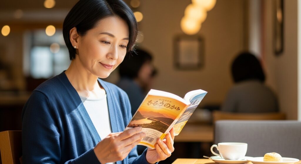 本を読む女性