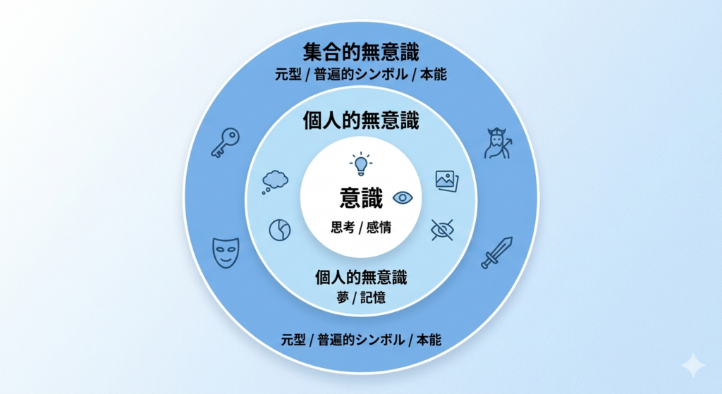 意識・個人的無意識・集合的無意識