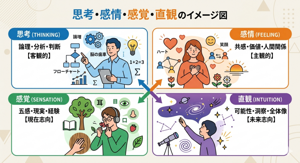 思考・感情・感覚・直観