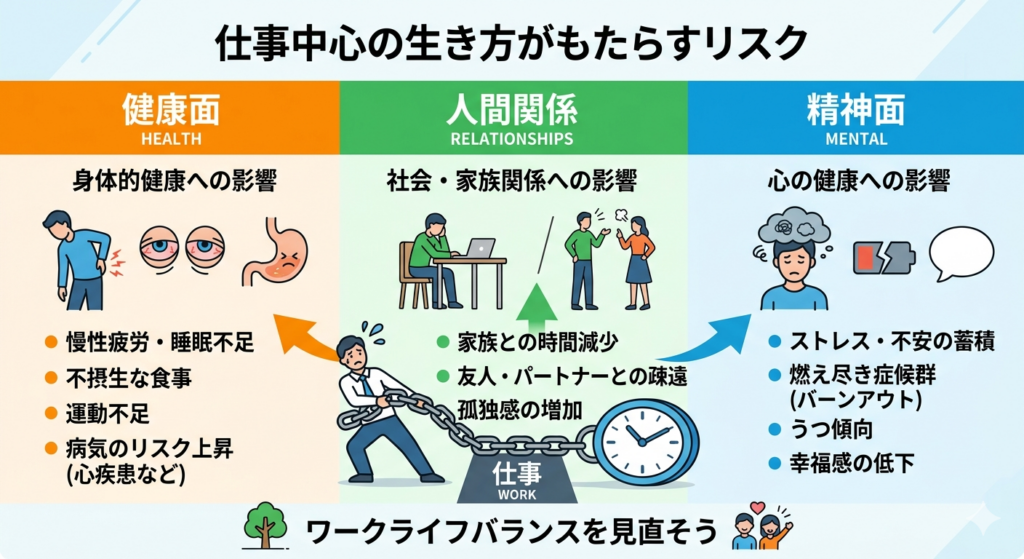 仕事中心のデメリット