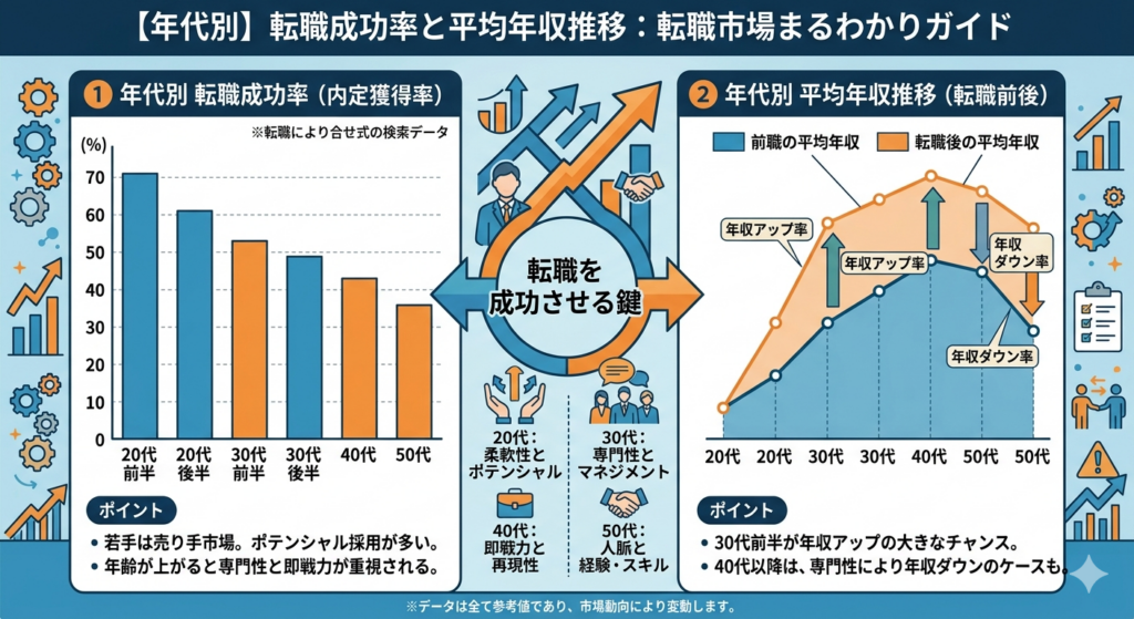 転職成功率のグラフ